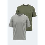 Slazenger VELLAMO 2 Lİ SET Erkek Haki/Gri Tişört
