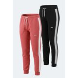 Slazenger Veva 2 Li Set Kadın Eşofman Altı - Siyah - Gül