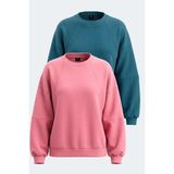 Slazenger Vıa 2 Li Set Kadın Sweatshırt - M - Çok Renkli