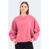 Slazenger VIA Kadın Oversıze Gül Sweatshirt