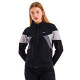 Slazenger VICTORY IN Kadın Fermuarlı Dik Yaka Cepli Siyah Sweatshırt