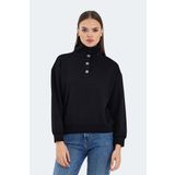 Slazenger VIDAL OVERSIZE Kadın Sweatshirt Siyah