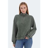 Slazenger VIEWER OVERSIZE Kadın Sweatshirt Haki