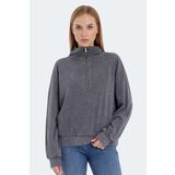 Slazenger VIEWER OVERSIZE Kadın Sweatshirt Koyu Gri