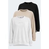 Slazenger Vıkentı Sw 3 Lü Set Kadın Sweatshırt - XL - Çok Renkli