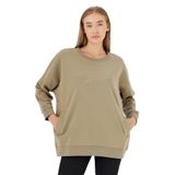 Slazenger VIKENTI SW Kadın Cepli Oversıze Koyu Yeşil Sweatshırt