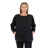Slazenger VIKENTI SW Kadın Cepli Oversıze Siyah Sweatshırt