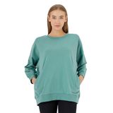 Slazenger VIKENTI SW Kadın Cepli Oversıze Yeşil Sweatshırt