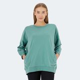 Slazenger VIKENTI SW Kadın Oversize Sweatshirt Yeşil - XL