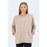 Slazenger VIKENTI SW OVERSIZE Kadın Sweatshirt Bej