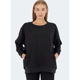 Slazenger Vıkentı Sw Oversıze Kadın Sweatshirt Siyah