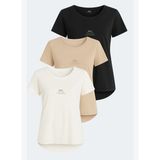 Slazenger VIRAJ 3 lü Set Kadın Bej - Saks Mavi- Su Yeşili Tişört