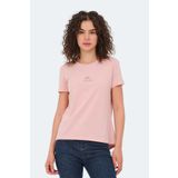 Slazenger Vıraj Kadın Slim Fit Tişört Fuşya