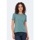 Slazenger Vıraj Kadın Slim Fit Tişört Su Yeşili