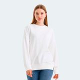 Slazenger VIRTUE IN Kadın Oversıze Beyaz Sweatshırt - 2XL