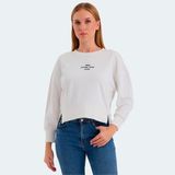 Slazenger VITAL Kadın Oversize Sweatshirt Beyaz - M