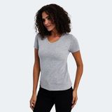 Slazenger VIVEK Kadın V Yaka Gri Tişört - XL