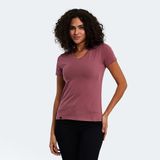 Slazenger VIVEK Kadın V Yaka Gül Tişört - 2XL - Gülkurusu