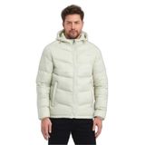 Slazenger WORLD Erkek Kapüşonlu Şişme Beyaz Mont & Kaban, S