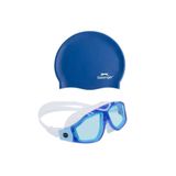 Slazenger Yetişkin Yüzücü Gözlüğü GL6 BlueClearClear+BONE(UNİSEX)