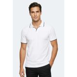 Slazenger Zıther Erkek Polo Yaka Beyaz Tişört