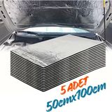 Slc Araç Oto Kaput Kapı Taban Davlumbaz Ses Yalıtım Malzemesi 9mm Alm. Folyolu Kauçuk 50cmx100cm 5adet