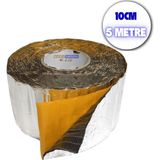 Slc Araç Oto Ses Isı Yalıtım Bandı 3mm x 10cm x 5metre Alüminyum Folyolu Kauçuk Bant Izolasyon Malzemesi