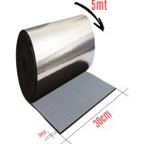 Slc Araç Oto Ses Isı Yalıtım Bandı 3mm x 30cmx5metre Alüminyum Folyolu Kauçuk Bant Izolasyon Malzemesi