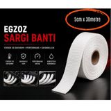Slc Egzoz Sargı Bandı Yanmaz Sargı Keçesi 30 Metre Beyaz