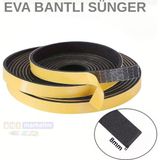 Slc Eva Neopren Conta Sünger Bantlı Sızdırmazlık Bandı 8mm Kalınlıkta 20mmx10mt