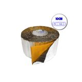 SLC Marketim Araç Oto Ses Isı Yalıtım Bandı 3mm x 10cm x 5metre Alüminyum Folyolu Kauçuk Bant Izolasyon Malzemesi