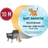 SLC Marketim Kedi Caydırıcı Eğitim Bandı, Mobilyalar Için Tırmalamaya Karşı Önleyici, %100 Şeffaf10 Cm X 10 Mtslında