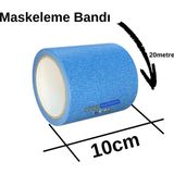 Slc Maskeleme Kağıt Bant Geniş taban bandı 100mmx20mt Mavi