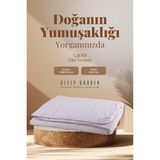 Sleep Garden %100 Doğal Yün Yorgan Çift Kişilik 195x215 Tela Çantalı - Beyaz - 195 x 215 cm