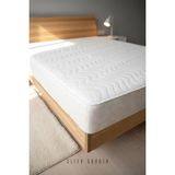Sleep Garden %100 Pamuk Üst Kumaş Kapitoneli Kalın Full Kenar Sıvı Geçirmez Alez - 100 x 200 cm - Beyaz