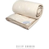 Sleep Garden Arden Lana %100 Yün Yorgan Biyeli Şık Premium Çift Kişilik Jüt Keten Çantalı - 195 x 215 cm - 13-Krem