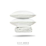 Sleep Garden Auralis Bambu Yorgan Çift Kişilik Biyeli Şık Lüks -2 Adet Bambu Yastık Set Ürün Jüt Keten Çantalı