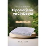 Sleep Garden Auralis Biyeli Şık Bambu Yastık 50x70 Jüt Keten Çantalı - Beyaz - 50 x 70 cm
