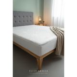 Sleep Garden Coton Luxe %100 Pamuk Üst Kumaş Pamuk Dolgulu Kapitoneli Kalın Full Kenar Sıvı Geçirmez Alez - 100 x 200 cm - Beyaz