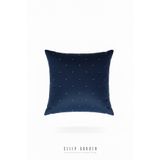 Sleep Garden Erguvan Serisi Kadife Mavi Taşlı Dekoratif Kırlent 45x45