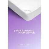Sleep Garden Havlulu Yatak Alezi Fitted Sıvı Geçirmez Çantalı - Beyaz - 100 x 200 cm
