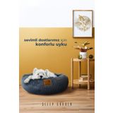 Sleep Garden Köpek Yatağı Kaliteli Lüks Şık Peluş Yumuşacık Kaymaz Altlıklı Yıkanabilir Fermuarlı