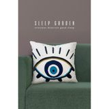 Sleep Garden Nazar Boncuğu Punch Kırlent 45 x 45 - 42 x 44 cm