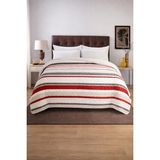 Sleep Garden Yatak Örtüsü/battaniye Kırmızı Çizgili Peluş Çift Taraflı - Renkli - 200 x 220 cm