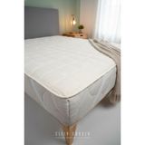 Sleep Garden Yün Yatak Alezi Lastikli Çantalı Çift Kişilik (160X200) - Beyaz - 160 x 200 cm
