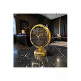 Sleep Nova Gold Marble Masa Saati – Altın Çerçeveli Siyah Mermer Desenli Modern Lüks Dekoratif Saat