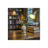 Sleep Nova Silver Globe Dekoratif Masa Saati – Mermer Desenli Lüks Ofis & Salon Saat