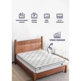 Sleep People Sleeppeople 3D Bamboo Visco Tek Kişilik Yatak 140x190 cm Visko Sünger ile Konforlu Uyku - 140 x 190 cm