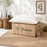 Sleepoos %100 Organik Pamuk Yastık 50X90 Büyük Boy - 50 x 90 cm - Beyaz