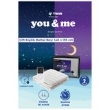 SleepQ Q'Twin-Battal Boy Çift Kişilik Elektrikli Alt Battaniye-140 x 155 cm-Çift Taraf Kontrol/Zaman Ayarı